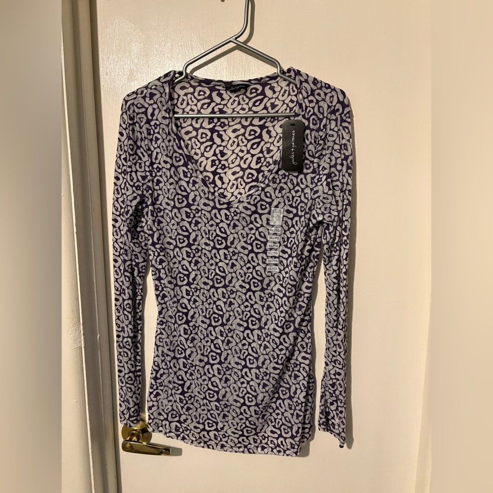 Leopard Print Long Sleeve Top